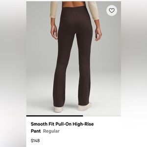 Lululemon Smooth Fit Pull-on High Rise Pants - Size 8 - Espresso